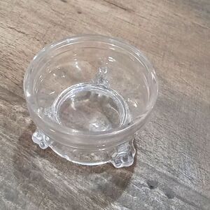 Hobbs Brockunier 1876 antique Bearded Man / Viking salt dish 2" x3"
